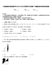 江西省瑞金市瑞金四中学2023-2024学年数学九年级第一学期期末教学质量检测试题含答案