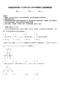 河北省石家庄市第二十八中学2023-2024学年数学九上期末调研试题含答案