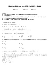 河南省周口市淮阳县2023-2024学年数学九上期末统考模拟试题含答案