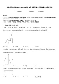 河南省鹿邑县联考2023-2024学年九年级数学第一学期期末统考模拟试题含答案