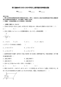 浙江省丽水市2023-2024学年九上数学期末统考模拟试题含答案