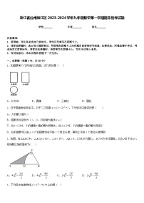 浙江省台州椒江区2023-2024学年九年级数学第一学期期末统考试题含答案