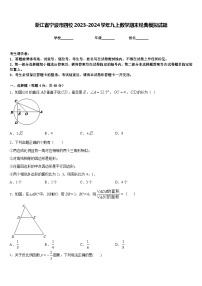 浙江省宁波市四校2023-2024学年九上数学期末经典模拟试题含答案