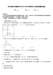 浙江省绍兴市阳明中学2023-2024学年数学九上期末监测模拟试题含答案