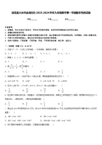 湖北省大冶市金湖街办2023-2024学年九年级数学第一学期期末检测试题含答案