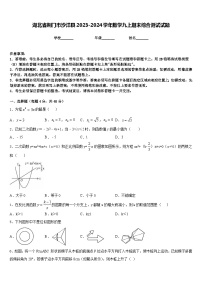 湖北省荆门市沙洋县2023-2024学年数学九上期末综合测试试题含答案