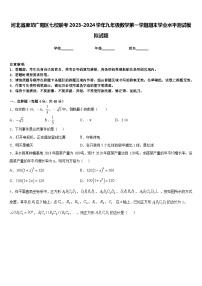 河北省廊坊广阳区七校联考2023-2024学年九年级数学第一学期期末学业水平测试模拟试题含答案