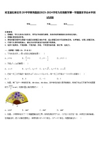 河北省石家庄市28中学教育集团2023-2024学年九年级数学第一学期期末学业水平测试试题含答案