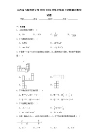 山西省吕梁市孝义市2023-2024学年七年级上学期期末数学试题(含答案)