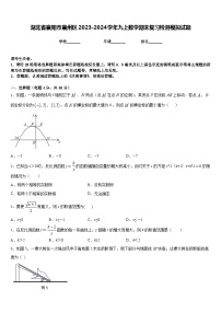 湖北省襄阳市襄州区2023-2024学年九上数学期末复习检测模拟试题含答案