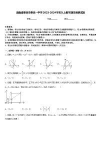 湖南省娄底市娄底一中学2023-2024学年九上数学期末调研试题含答案