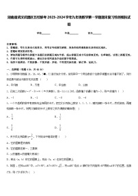 湖南省武汉武昌区五校联考2023-2024学年九年级数学第一学期期末复习检测模拟试题含答案