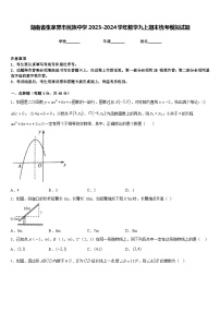 湖南省张家界市民族中学2023-2024学年数学九上期末统考模拟试题含答案