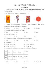 广东茂名市信宜市2023-2024学年七年级上学期期末数学试题