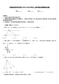 甘肃省定西市安定区2023-2024学年九上数学期末调研模拟试题含答案