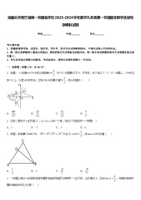 湖南长沙青竹湖湘一外国语学校2023-2024学年数学九年级第一学期期末教学质量检测模拟试题含答案