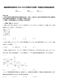 福建省建阳外国语学校2023-2024学年数学九年级第一学期期末质量跟踪监视试题含答案