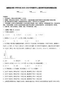 福建省永春三中学片区2023-2024学年数学九上期末教学质量检测模拟试题含答案