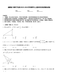 福建省三明市宁化县2023-2024学年数学九上期末综合测试模拟试题含答案