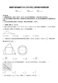 福建省宁德市福鼎市2023-2024学年九上数学期末考试模拟试题含答案