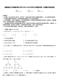 福建省厦门市思明区第六中学2023-2024学年九年级数学第一学期期末检测试题含答案