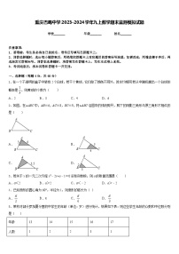 重庆巴蜀中学2023-2024学年九上数学期末监测模拟试题含答案