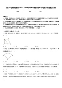 重庆市万州新田中学2023-2024学年九年级数学第一学期期末检测模拟试题含答案