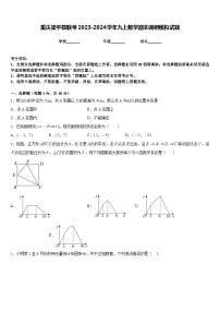 重庆梁平县联考2023-2024学年九上数学期末调研模拟试题含答案