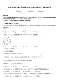 黑龙江省大庆市第五十七中学2023-2024学年数学九上期末监测试题含答案