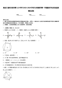 黑龙江省哈尔滨市第113中学2023-2024学年九年级数学第一学期期末学业质量监测模拟试题含答案