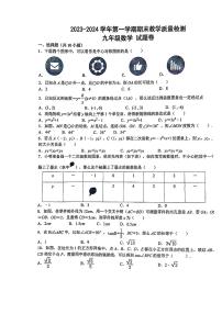 安徽省合肥市包河区2023-2024学年九年级上学期期末考试数学试卷