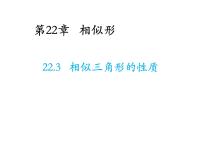 沪科版22.3 相似三角形的性质教学课件ppt