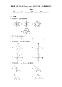 安徽省合肥市长丰县2023-2024学年八年级上学期期末数学试题(含答案)