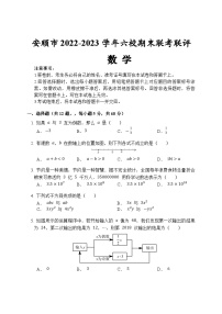 贵州省安顺市六校联考2022-2023学年七年级上学期期末考试数学试卷(含答案)