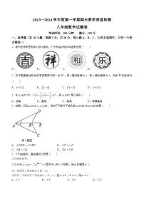 安徽省安庆市怀宁县2023-2024学年八年级上学期期末数学试题