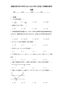 福建省泉州市丰泽区2023-2024学年七年级上学期期末数学试题(含答案)