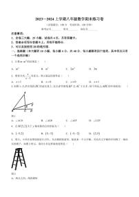 福建厦门湖里区2023-2024学年八年级上学期期末数学试题