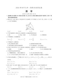 湖南省长沙市长沙县2023-2024学年九年级上学期1月期末数学试题