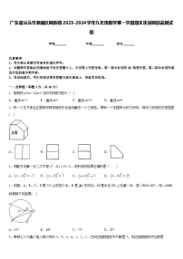 广东省汕头市潮南区两英镇2023-2024学年九年级数学第一学期期末质量跟踪监视试题含答案