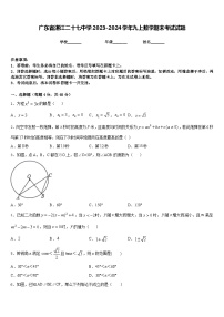 广东省湛江二十七中学2023-2024学年九上数学期末考试试题含答案