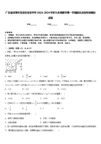 广东省深圳市宝安区宝安中学2023-2024学年九年级数学第一学期期末达标检测模拟试题含答案