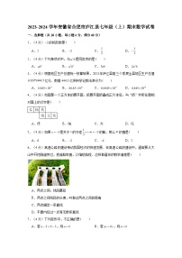 2023-2024学年安徽省合肥市庐江县七年级（上）期末数学试卷（含解析）