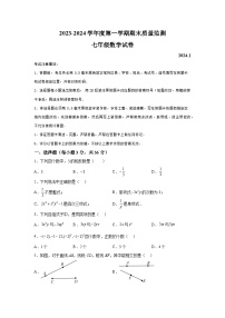 湖北省武汉市汉阳区2023-2024学年七年级上学期期末数学试题（含解析）