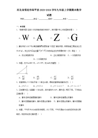 河北省保定市阜平县2023-2024学年九年级上学期期末数学试题(含答案)