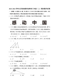 2023-2024学年江苏省南通市如皋市八年级（上）期末数学试卷