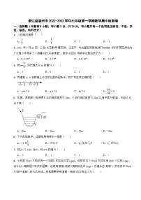 浙江省温州市2022-2023学年七年级第一学期数学期中检测卷