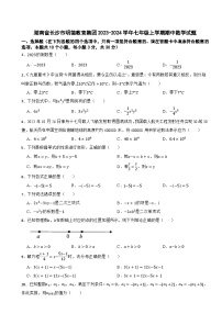 湖南省长沙市明德教育集团2023-2024学年七年级上学期期中数学试题