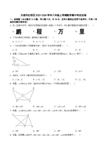 天津市红桥区2023-2024学年八年级上学期数学期中考试试卷