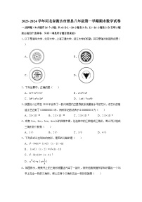 2023-2024学年河北省衡水市景县八年级（上）期末数学试卷（含解析）