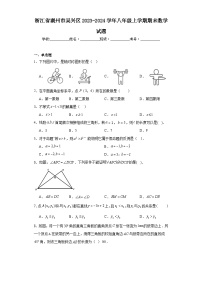 浙江省湖州市吴兴区2023-2024学年八年级上学期期末数学试题(含答案)